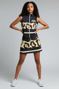 Leopard Vest and Skirt Set